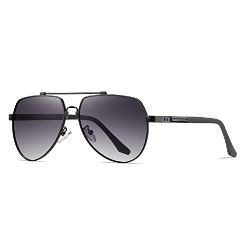 Cyxus Aviator Polarized Sunglasses Men Women,Metal Frame Spring Temples Vintage Retro Style Beach Driving 1048