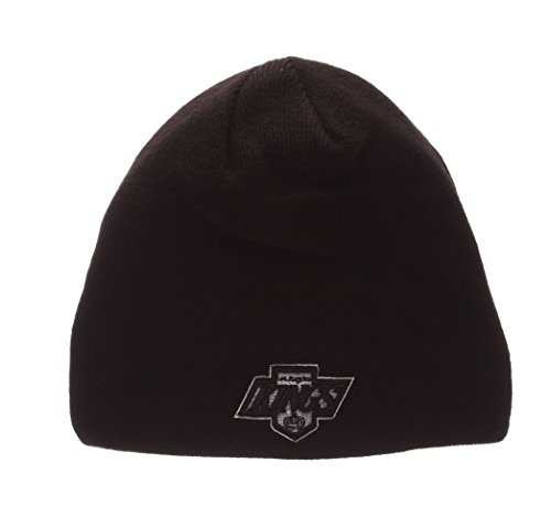 Image of Zephyr Los Angeles Kings Black Edge Skull Cap - NHL Cuffless Winter Knit Beanie Toque Hat