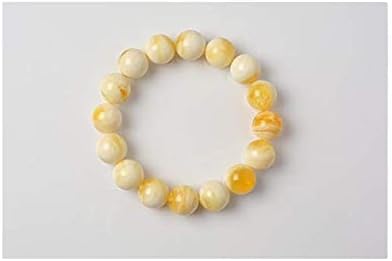 Butterscotch Amber Bracelet with 13 mm Amber Beads, Natural Baltic Amber Bracelet