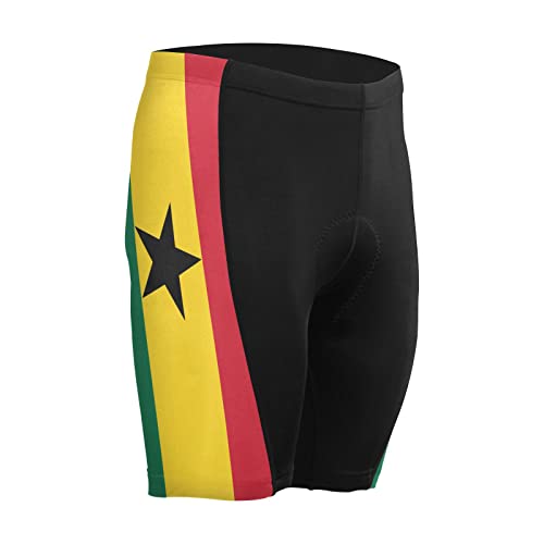 Ghana Flag Men's Bike Shorts Padded Cycling Bicycle Biking Shorts Tight Multicolor