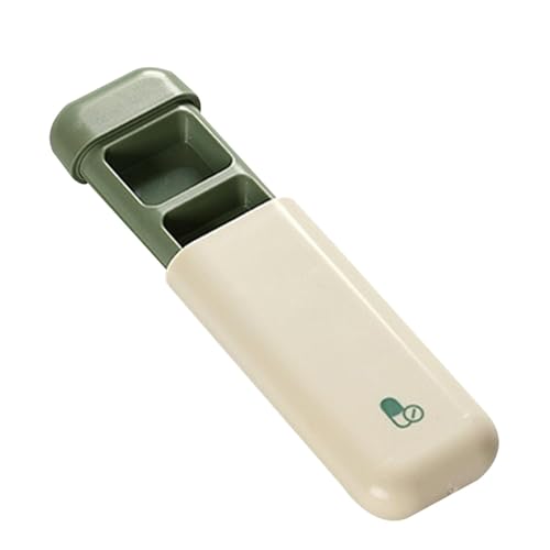 Pastillero de 3 compartimentos, pastillero para bolso y bolsillo - pastillero extraíble de 3 compartimentos para bolsillo - Caja contenedor portátil para tabletas pequeños suplementos para bor