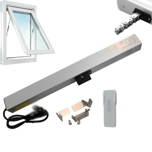 Abridor de ventanas eléctrico con sensor de lluvia y motor de cadena para invernadero