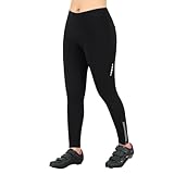 spoear Women's Cycling Pants 3D Padded Compression Tight, Long Bike Bicycle Pants with Wide Waistband