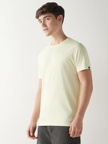 Image of Bewakoof Men's 100% Cotton Solid Regular Fit Half Sleeve Round Neck T-Shirt | Tshirt for Men Cotton| Casual Wear | Street Wear