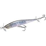 LUCKY CRAFT Screw Pointer 80, 238 Ghost Minnow, Tournament-Winning Freshwater Bass Fishing Lure, Shimmy Falling Sinking Hard Bait, Weight Fixed, Tackle Gear