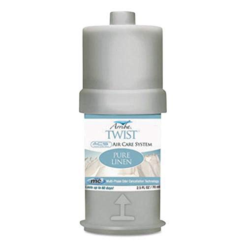 San Jamar RW107801231 Arriba Commercial Pure Linen Refill Twist Air Freshener Fragrance (Case of 6)