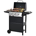 EUHOME Stainless Steel 3-Burner Gas Grill, 25650 BTU Outdoor BBQ Grill with Side Table, 338 sq.in Cooking Area, Perfect for Patio, Deck & Family Barbecues