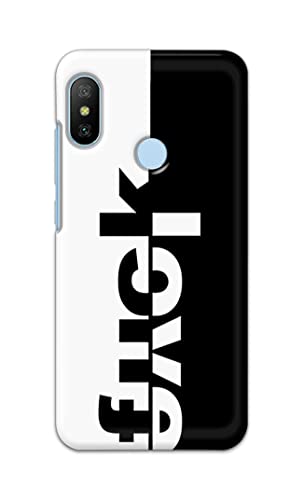 Image of PRINTFIDAA One Words Fukc Love Creative Art Innovative Wonderfull Printed Designer Hard Case for Mi A2 Back Cover -(e) RPM1003