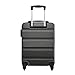 Kono Cabin Luggage Hard Shell ABS Carry-on Suitcase with 4 Spinner Wheels and Dial Combination Lock(Grey)