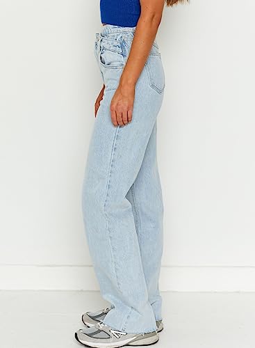 Astylish Womens Baggy Jeans Wide Leg Straight Trousers Crossover Waisted Stretchy Boyfriend Y2K Streetwear Pants Cargo Jeans - Image 4