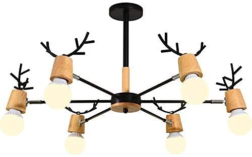 Lustre design moderne noir, luminaire décoratif chic pour restaurant et salon