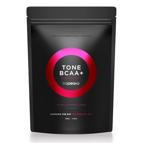 Tropeaka Tone BCAA+ Powder - BCAA Pre Workout Energy Powder for Muscle Growth, Recovery & Endurance, Rehydrating Post Workout Recovery, Vegan, Non-GMO - 8.8oz (16.5 Servings)