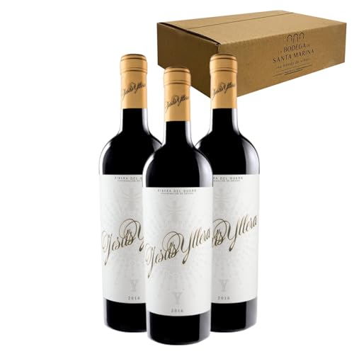 Jesús Yllera Vino Tinto - Ideal para Maridar con Carne y Comida Mediterránea - Pack 3 Botellas 75cl
