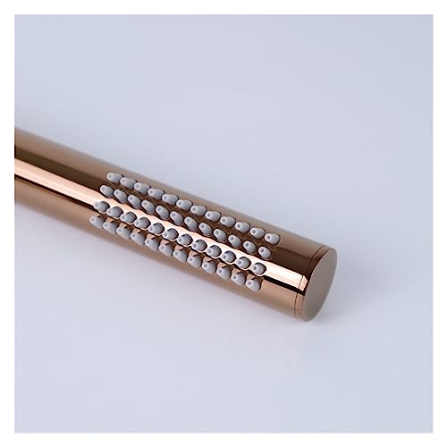 Ensemble de Douche Or Rose avec Barre Inox Douchette Laiton et Tuyau 1,5m