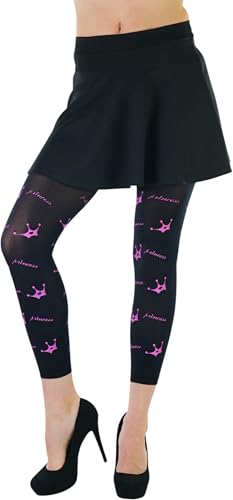 Image of ToBeInStyle Women's Opaque Ankle Long Nylon Footless Fun Tights Pantyhose