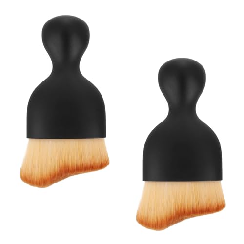 CHANGNIANFA 2 Unidades Cepillo de Limpieza Interior para Abarth Punto EVO (199) 2010-2013, Pincel Detalles Nailon Plumero Suave Salpicadero Rejilla Aire Coche