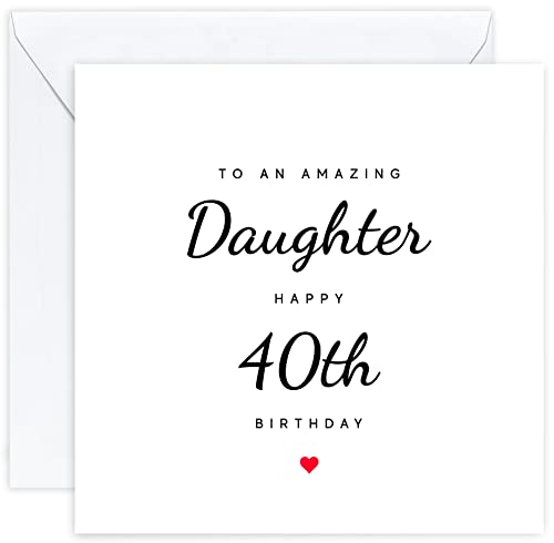 Personalised 40th Birthday Card for Daughter - Fortieth Birthday Card ...