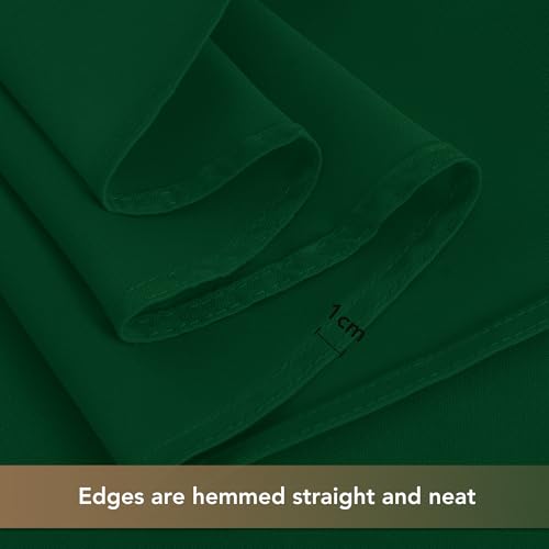 Image of sancua Tablecloths for 6 Foot Rectangle Tables, 8 Pack - Washable Polyester Fabric Table Cloth for Chirstmas Party, Birthday, Banquet Reception, 54x108 Inch Hunter Green