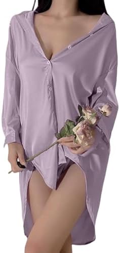 Women's Pajamas, One-Piece Sleepwear, Sleepwear, Deep V, Open Front, Lace, Chiffon, Chest, Camisole, Embroidered, Bowtie, Romantic Gown, See-through, Sexy, Summer Wear, Comfortable, Spring,