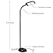 Brightech Litespan Slim LED Floor Reading Lamp - Tall with Adjustable Gooseneck, Dimmable for Living Rooms, Offices & Bedrooms - Black