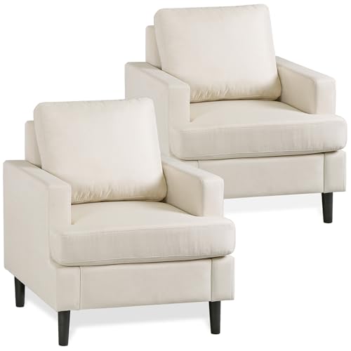 Sillón plegable tela lino Beige miniatura 7