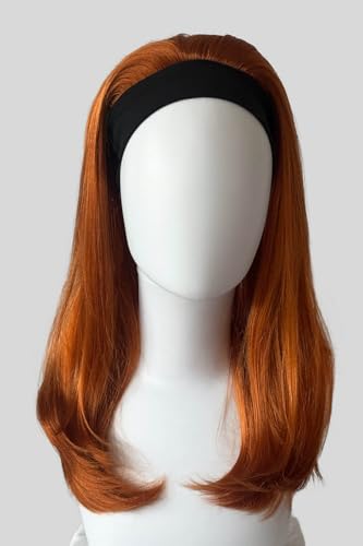 Perruque demi-bandeau Isla ginger longue et lisse idéale pour vos soirées et événements branchés