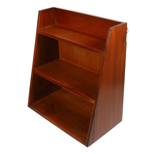 DECHOUS 3 Tier Vintage Display Shelf - Small Wooden Desktop Organizer