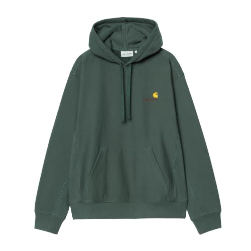 CARHARTT WIP American Script Hoodie, Kale Green (UK, Alpha, S, Regular, Regular, Kale Green)
