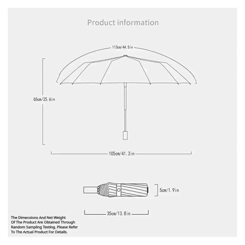 Parapluie pliable automatique extra large solide anti vent compact - 6