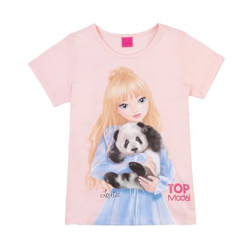 TOPModel Niña Camiseta con Louise 75009 Rosa, Talla 140, 10 años