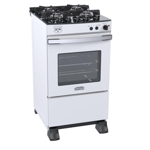 Fogao 4 Bocas Venax Gaudi Vetro Vitreo Branco Gas Glp 127 V