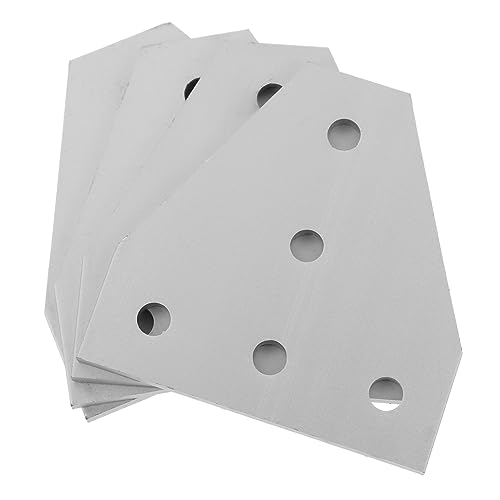 Healeved 4pcs Shape Connector Plates Joining Plates for Printer Accessories Silver Angle Brackets for Connection Boards