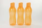 Produit original Tupperware Tupperware To Go Eco Lot de 3 gourdes avec fermeture à clic Orange 750 ml