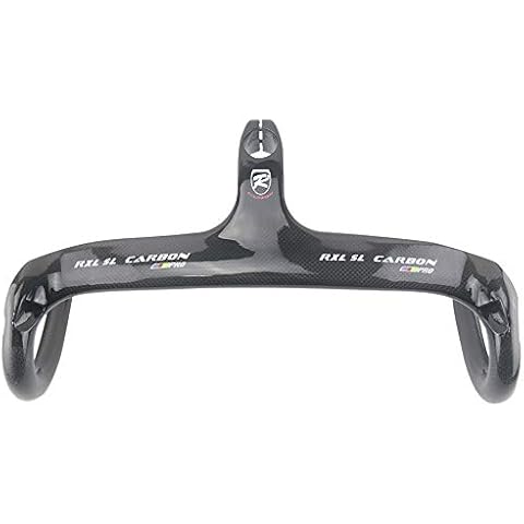 RXL SL Road Bike Carbon Fibre Handlebars 28.6mm 3K Glossy Carbon Drop Integrated Bars 400 * 90mm Cover