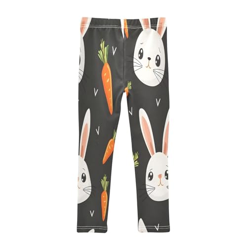 Toddler Girls Leggings Printed Yoga Pants Leggings Face Rabbit Orange for Kids2