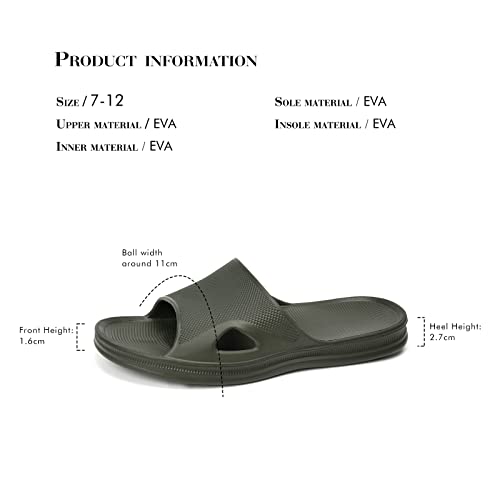 Image of FUNKYMONKEY Men's Shower Slides - Non Slip Quick Drying Sandals for Men - Lightweight Pool Beach Bathroom Slippers Indoor Outdoor