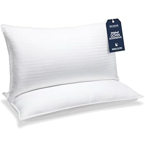 Beckham Hotel Collection Bed Pillows King Size Set of 2 – Down Alternative Bedding Gel Cooling Big Pillow for Back, Stomach or Side Sleepers