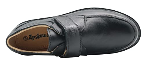 Ahannie Boys Leather School Uniform Oxford Shoe Kids Black Loafer Slip-On Dress Shoes(Little Kid/Big Kid) (Color : Black, Size : 4 M Big Kid) #TOP5