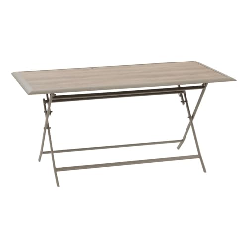 Hespéride - Table de Jardin 6 Places Azua Pliable café 150x80cm