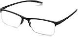 Foster Grant Men's Paolo Reading Glasses Square, Black/Transparent, 59 mm + 1.5