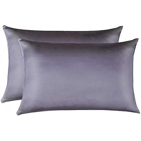 silk pillowcase grey