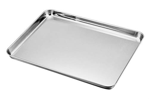 Teamfar UNKNOWN Baking Sheet With Rack Set, Stainless Steel Baking Pan Tray Cookie Sheet With Cooling Rack, Non Toxic & Healthy, Easy Clean & Dishwasher Safe thumb #3