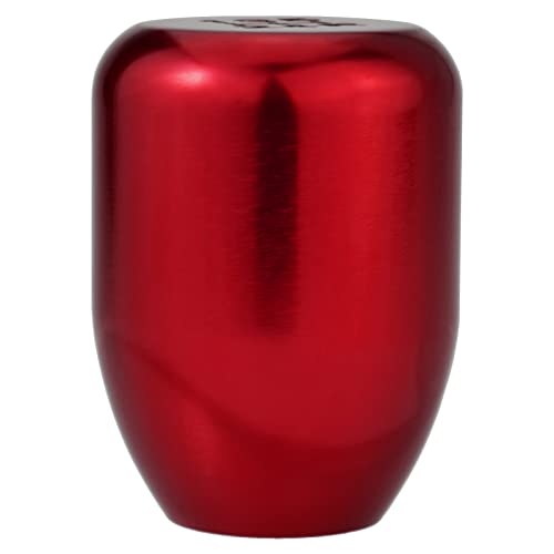 Arenbel 2 5 Speed Manual Gear Stick Shift Knob Polished Aluminum Shifter Lever Short Handle Fit Most Mt Auto Cars, Solid Red #TOP5