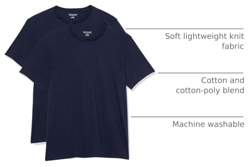 Image of Amazon Essentials Men's Slim-Fit Crewneck Short Sleeve Cotton T-Shirts