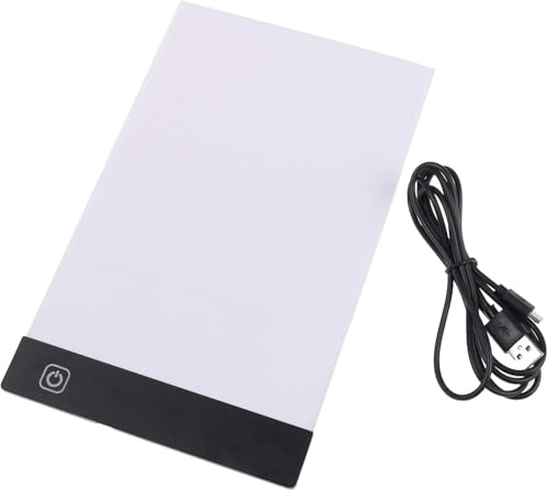 A5 LED Light Pad for Diamond Painting 3 Levels Adjustable Brightness Light Box Drawing Board Diamond Drawing Art Light Board Stepless Dimmable Brightness Tracing Light Pad USB Powered