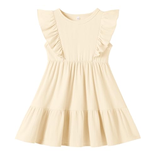 Robe d'été décontractée pour petites filles U·nikaka style princesse à volants