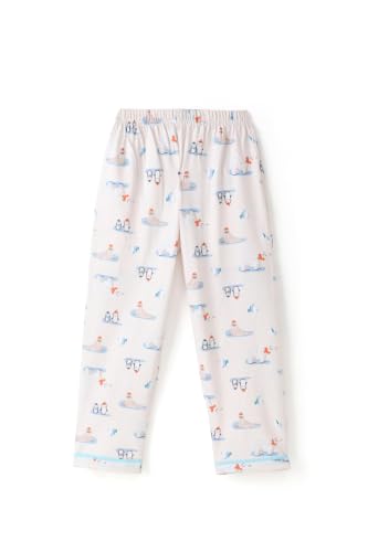 Image of Girls Premium Cotton Full Sleeves Printed Nightsuit Set | Collar Style Night Dress for Girls | Soft & Breathable Pajama Set | Trendy Kids Sleepwear & Nightwear