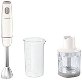 Tecnología ProMix, 550 W Philips Daily HR1605/00 - Batidora de Mano, 550 W, Picador, Jarra de 0.5 L, Varilla Metálica, Color Blanco