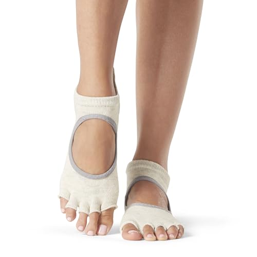 toesox Women's Bellarina Open Toe Socks with Grips, Non-Slip Half Toe Grip Socks, Yoga, Pilates, Barre, Dance - Thumbnail 3