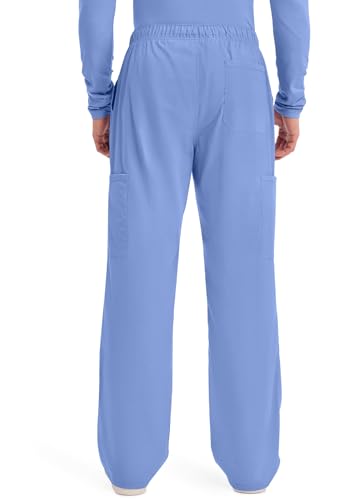 Image of Cherokee WW Professionals Scrubs for Men Tapered Leg Mens Cargo Scrub Pants | Comfortable Poplin Fabric, 2-Way Stretch, Zip Fly, Drawstring, Easy Care, For Active Shifts, Made for Nursing Professionals